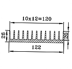 122x26  / 10 см / Радіаторний профіль