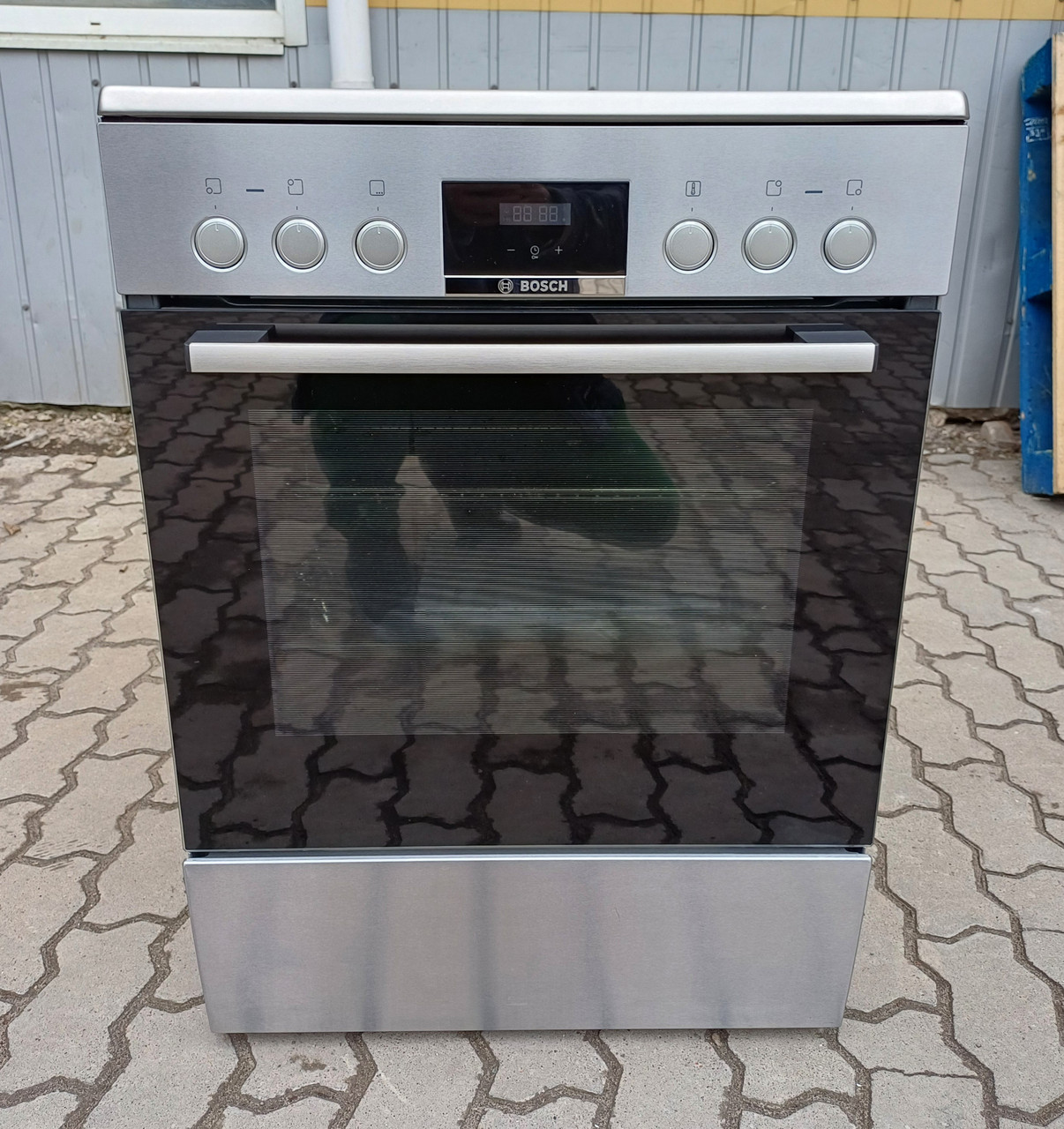 Електрична кухонна плита 60 см Бош Bosch HKR39C250 Series 4 нерж сталь