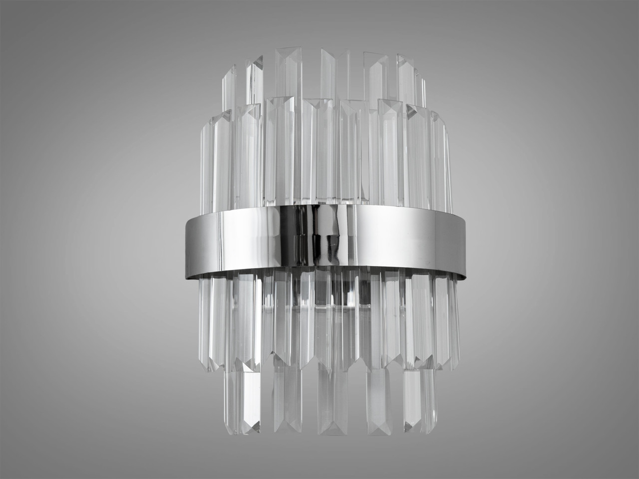 Стильний LED світильник бра у вітальню, колір хром, 18 W 840-2CH-LS
