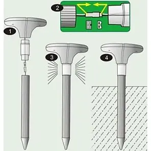 Відлякувач кротів на сонячній батареї AGTZ-08 LED+, 2 шт, фото 2