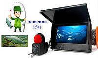 Подводная камера для рыбалки F012 с дисплем 4,3 дюйма, аккумулятор 5000мАч, длина 15 метров