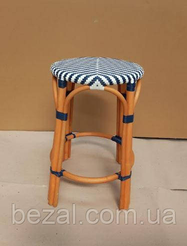 Табурет барний з ротанга для дому, кафе та бару 57х57х66см, фото 1