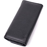 Ключниця з функцією гаманця з натуральної шкіри ST Leather 22492 Чорний GG, фото 2