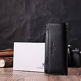 Ключниця з функцією гаманця з натуральної шкіри ST Leather 22492 Чорний GG, фото 8