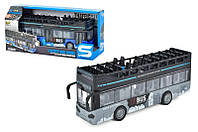 Автобус инерционный, озвученный, со светом, в коробке JS122A р.33*9,5*15,5см