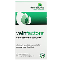 Комплекс для вен VeinFactors 90 капс від варикозу геморою набряклості ніг FutureBiotics USA