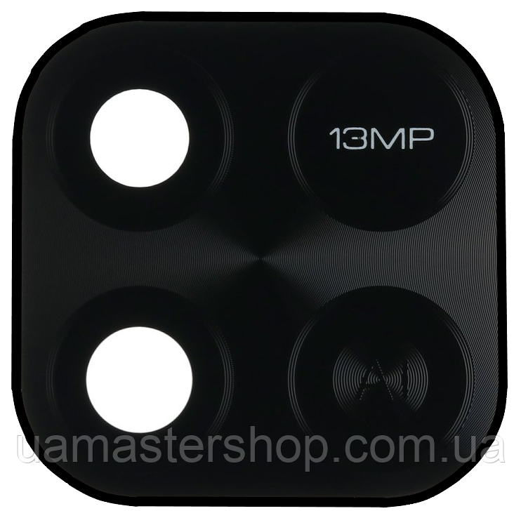 Скло камери Xiaomi Redmi 10A з рамкою чорного кольору, фото 1