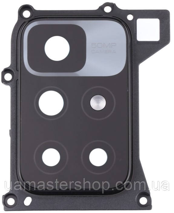 Скло камери Xiaomi Redmi 10/Redmi 10 Prime/Redmi 10 Prime 2022 з рамкою чорного кольору, фото 1