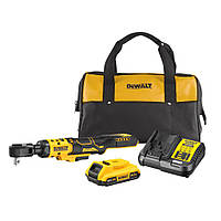 Гайковерт угловой - трещётка аккумуляторный DeWALT DCF512D1 (1/2 дюйма, 18В, 95Нм, 1.1кг, ЗП + АКБ 2Аг)