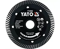 Диск отрезной алмазный YATO TURBO, 125 x 1,3 x 10 x 22,2 мм (YT-59982)