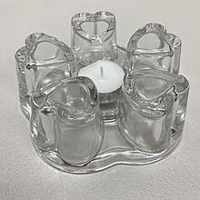 Підставка скляна для підігрівання заварника "Серце" Olens 102-499