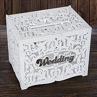 Свадебный деревянный сундук "WEDDING" 27х21х21 см (арт. SD-00106) Код/Артикул 84 SD-00106