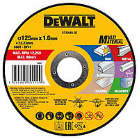 Круг отрезной MULTI-MATERIAL DeWALT DT20595 (125х1.0х22.23 мм, нержавіюча сталь, метал, алюміній, кераміка)