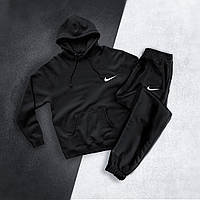 Спортивный костюм мужской зима/осень теплый Nike (Найк) на флисе черный