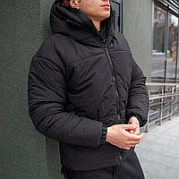 Мужская куртка пуховик на зиму теплая до -30 черная премиум качество