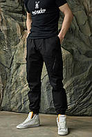 Брюки мужские котоновые штаны демисезонные весенние осенние черные топ качество