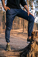 Штани чоловічі котонові штани карго демісезонні весняні осінні сині