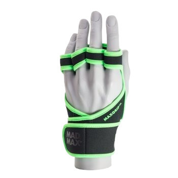 Рукавички для фітнесу MadMax MFG-303 MAXGRIP neoprene wraps Black/Grey L/XL, фото 1