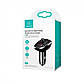 АЗП з FM-модулятором Usams US-CC115 C21 Dual USB 3.4A Digital Display Wireless FM Car Charger Black, фото 3