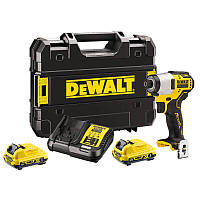 Шурупокрут акумуляторний ударний DeWALT DCF801D2 (12В, 163Нм, 0.8кг, ЗП + АКБ 2Аг х2шт.)