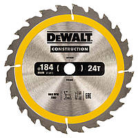 Диск пильный DeWALT DT1939 (184 х 16мм/ дерево, дерево з цвяхами, ручні пилки - чистий пропив)