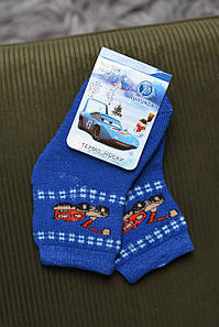Шкарпетки дитячі махрові для хлопчика синього кольору уп.6 од. 167966P
