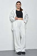 Спортивный костюм женский на флисе белого цвета уп.5 шт. 168785P