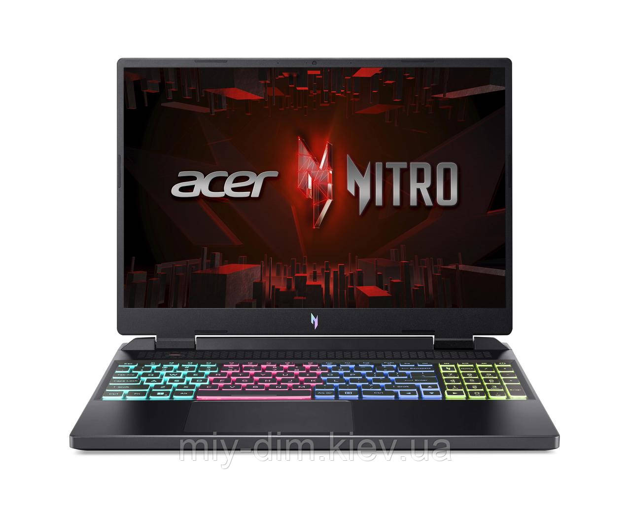 Acer Ноутбук Nitro 16 AN16-41 16" WQXGA IPS, AMD R7-7735HS, 32GB, F1TB, NVD4060-8, Lin, чорний