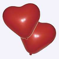 Воздушные шары краснные "Сердце" 5шт/уп