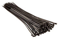 Top Tools Хомут-стяжка, чорний, 3.6x300мм, пластик, 100шт