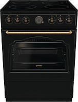 Gorenje Плита електрична склокерамічна, 71л, 60x60см, дисплей, програматор, приготування з паром, чорний