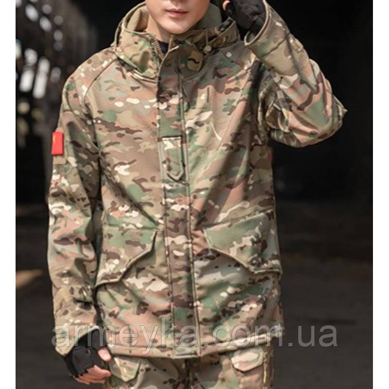Куртка вітро/вологостійка softshell, m65 style multicam софшел PRC