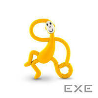 Игрушка-прорезыватель Matchstick Monkey Танцующая Обезьянка желтая 14 см (MM-DMT-006)