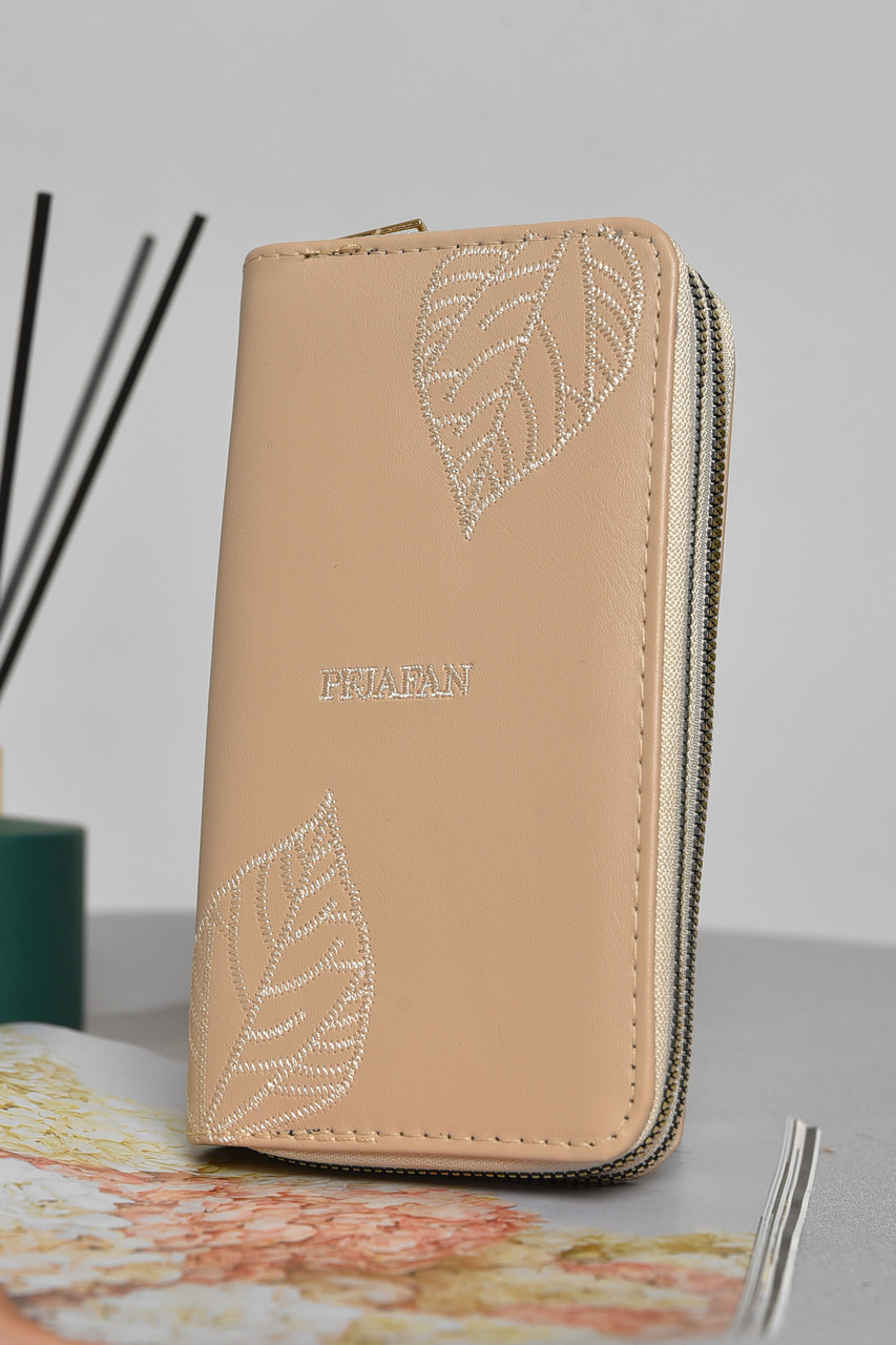 Гаманець жіночий з екошкіри бежевого кольору 172985P, фото 1