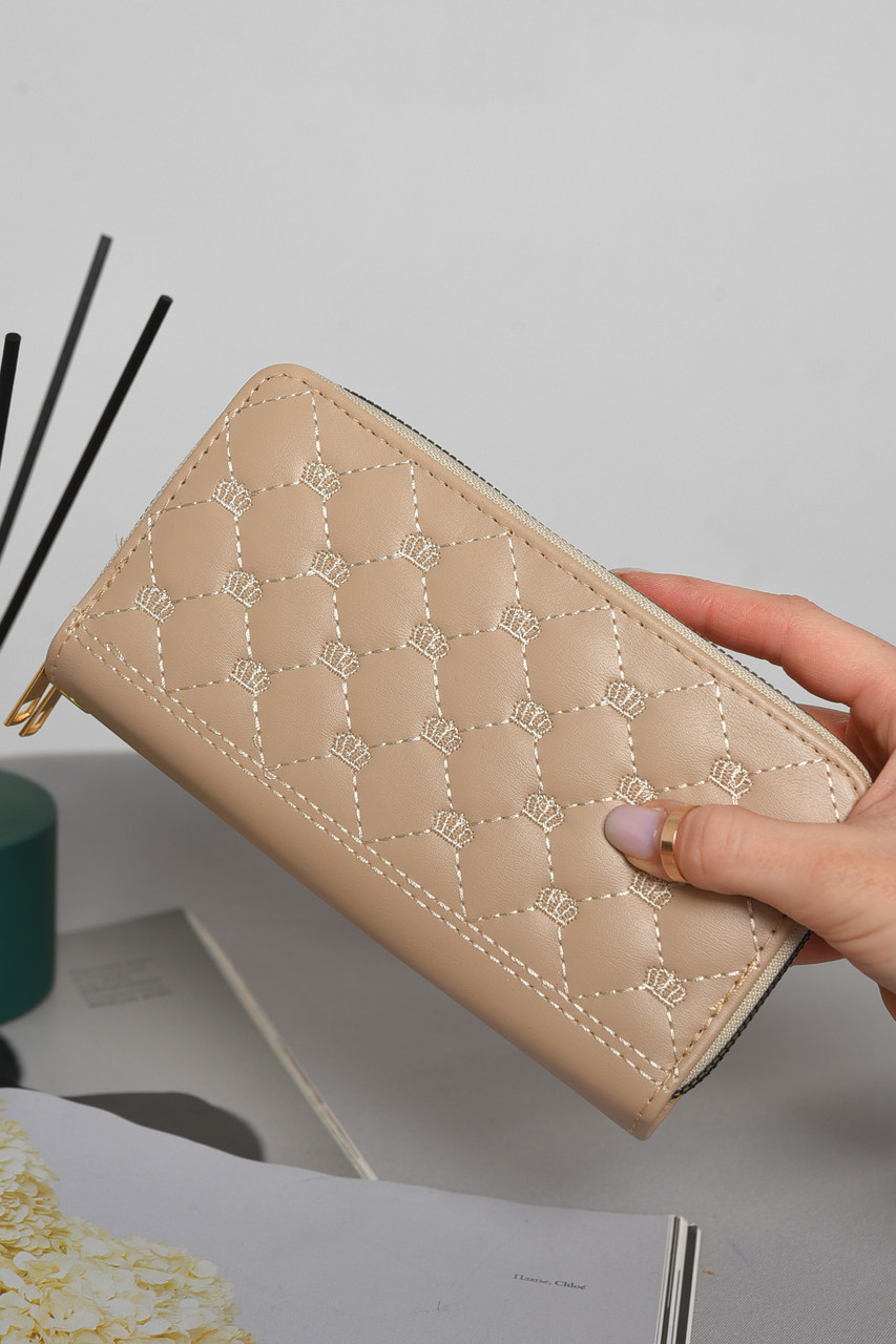 Гаманець жіночий з екошкіри бежевого кольору 172994P, фото 1