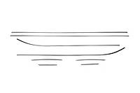 Молдинг боковых стекол (5 дверный, 8 шт, нерж) для Seat Leon 2013-2020 гг.