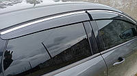 Ветровики с хромом HB/Sedan (4 шт, Sunplex Chrome) для Ford Focus III 2011-2017 гг
