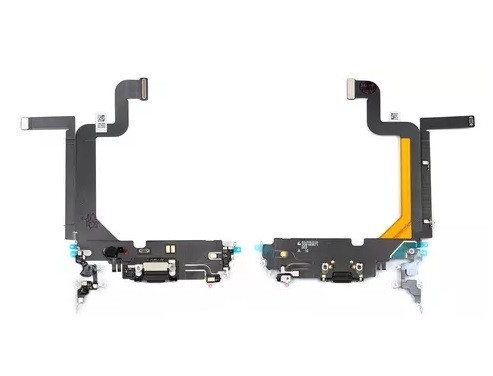 Шлейф конектора зарядки з мікрофоном для iPhone 14 Pro Max, чорний