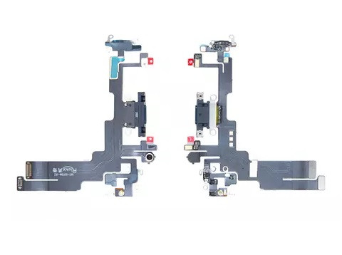 Шлейф конектора зарядки з мікрофоном для iPhone 14, чорний