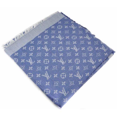 Шаль LV Denim Shawl блакитна