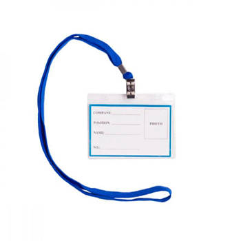 Бейдж горизонтальний 110 х 80 мм BuroMAX BM5411 зі шнурком 637999 G-Rich
