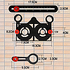 Лінійка будівельна, складана для плитки шаблон 12 сегментів, лінійка шаблон плиточника, фото 9