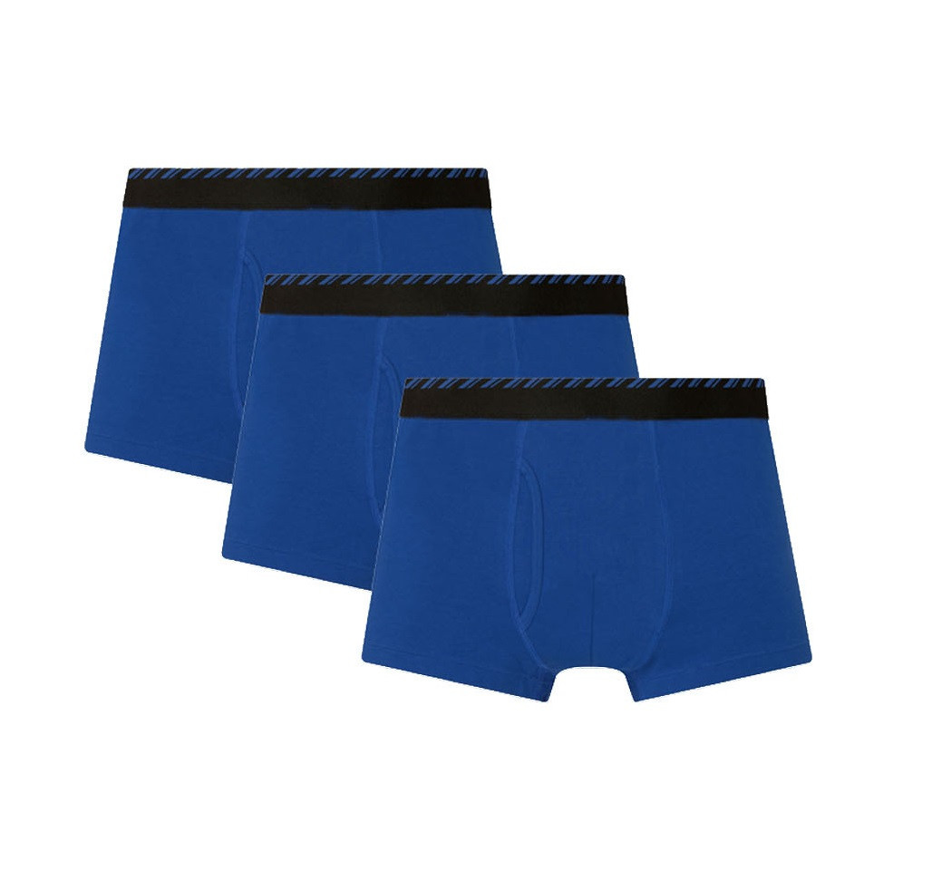 Чоловічі труси-боксери, 3 штуки, розмір M, колір синій