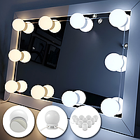 Светодиодная USB LED подсветка для зеркал 10 ламп с 3 режимами цвета Vanity Mirror Lights