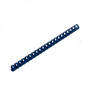 Пружина пластикова "BuroMAX" для біндеру А4 №16 0505-02 (100 шт) синя 102677