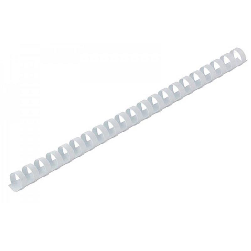 Пружина пластикова "BuroMAX" для біндеру А4 №22 0507-12 (50 шт) біла 78234 G-Rich