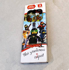 Набір дитячих столових приладів Ніндзяго вилка та ложка 2130