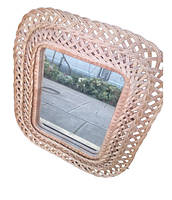 Дзеркало плетене настінне прямокутне