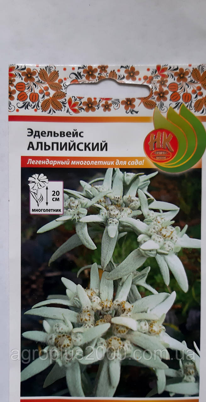 Насіння Едельвейс Альпійський 0,03 грама насіння НК