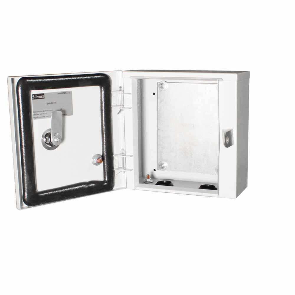 Бокс монтажний Bilmax БМ-28+П 250*250*200 IP54 навісний з монтажною панеллю (металева шафа)